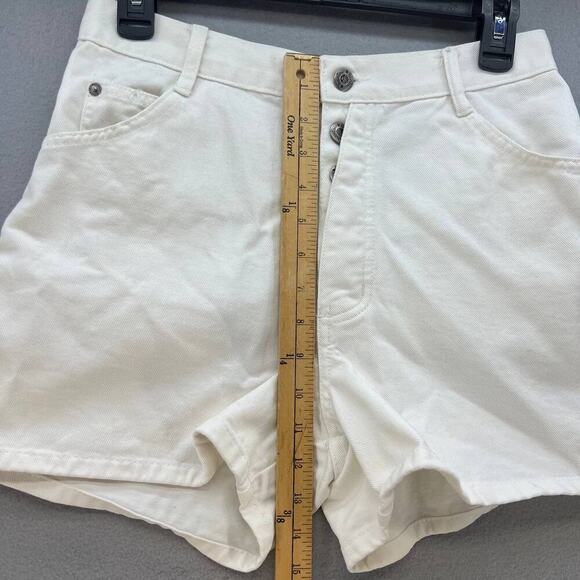 Vintage 90's Bonjour Button Fly Women's Jean Shorts Size 11/12 White - Picture 5 of 14